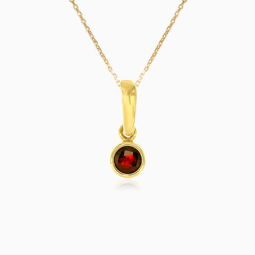 Garnet pendant in bezel setting