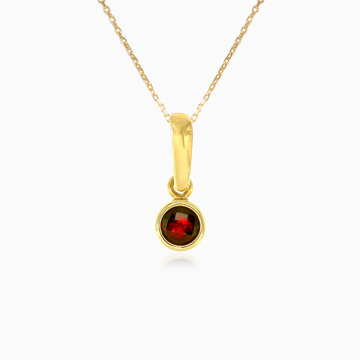 Garnet Anhänger in Zargenfassung