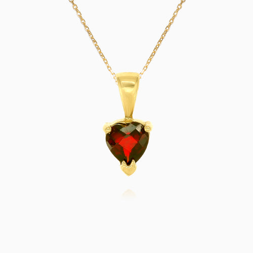 Charming heart shaped garnet pendant