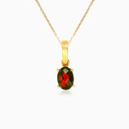 Elegant garnet oval pendant