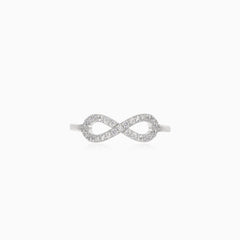 Silver infinity ring