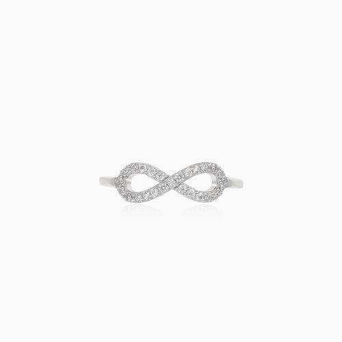 Silver infinity ring