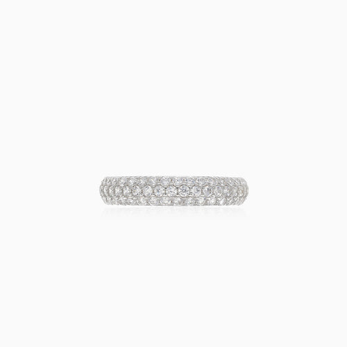 Sparkling cubic zirconia wedding ring