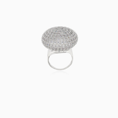 Elegantní stříbrný prsten s designem mořského ježka