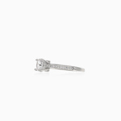 Sparkling silver ring for women