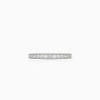 Shiny silver cubic zirconia ring