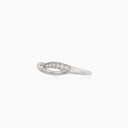 Infinity stříbrný prsten s kubickými zirkony