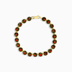 Round garnet bracelet