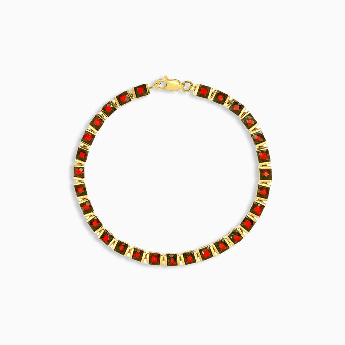 Pulsera de oro con corte princesa