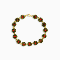 Pulsera artesanal con granate
