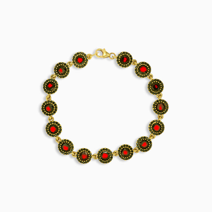 Bracelet artisanal en grenat