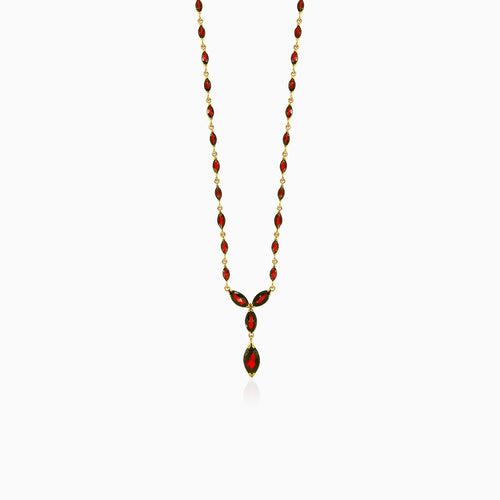 Marquise garnet necklace