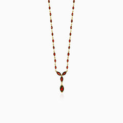Collar de granate con talla marquesa