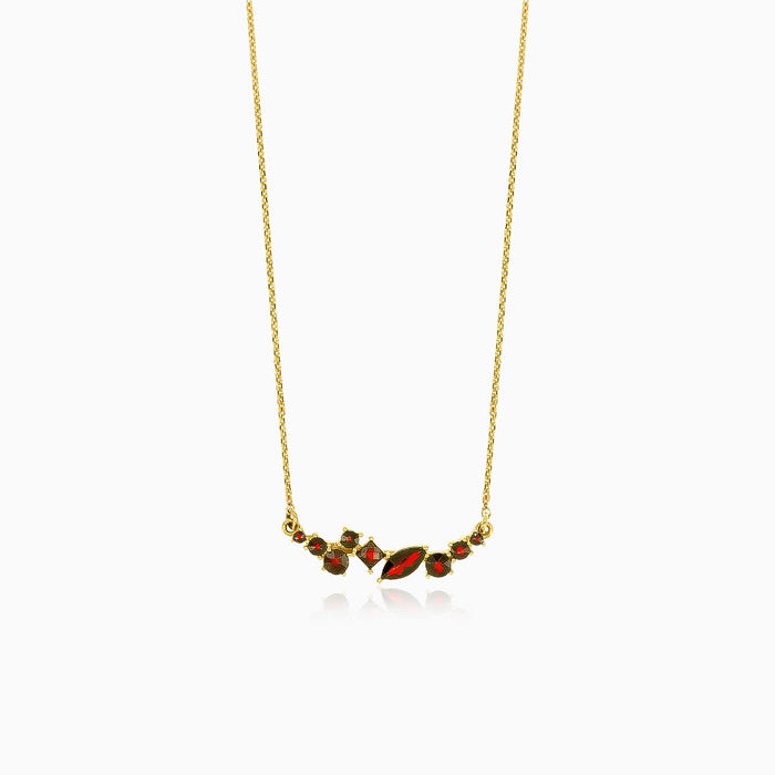 Elegant garnet necklace collection