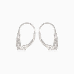 Silver drop earrings with infinity