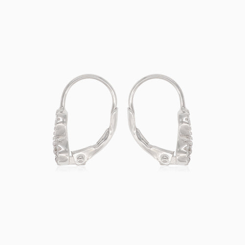 Silver drop earrings with infinity