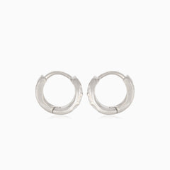 Silver circles with rectangular cubic zirconia