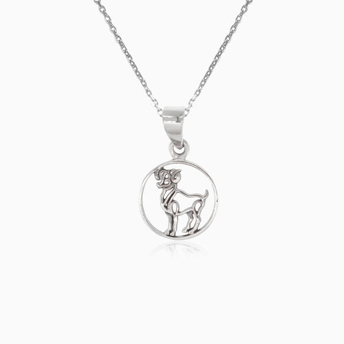 Silver pendant aries