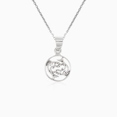 Silver pendant pisces