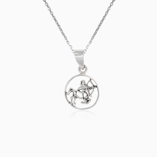 Silver pendant sagittarius