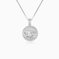 Pendentif en argent Prague dans un cercle