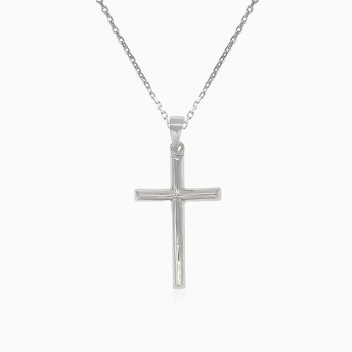 Silver plain cross pendant