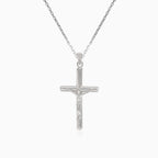 Silver pendant cross with Jesus
