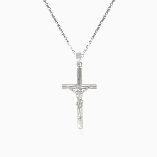 Stříbrný velký přívěsek kříž s Ježíšem