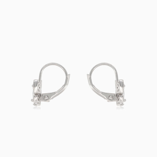 Silver drop earrings with butterfly