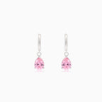 Silver earrings with rose quartz