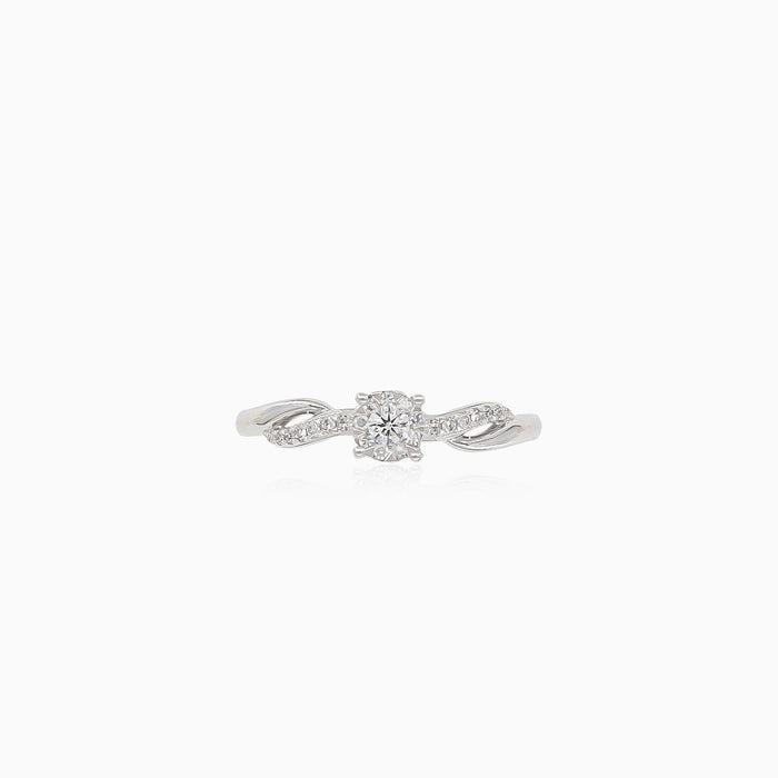 Stylish white gold women engagement ring