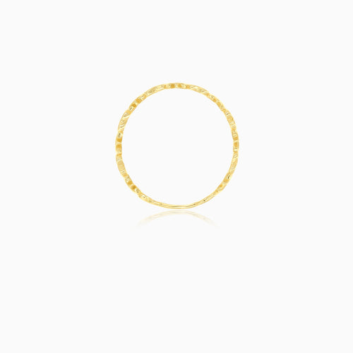 Elegant  yellow gold women heart design ring