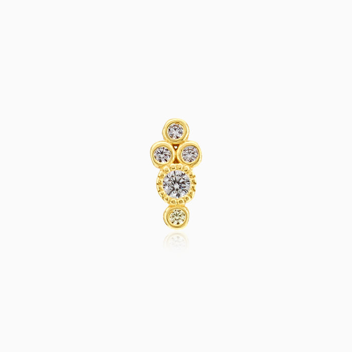 Stilvoller runder Zirkonia-Piercing für Damen