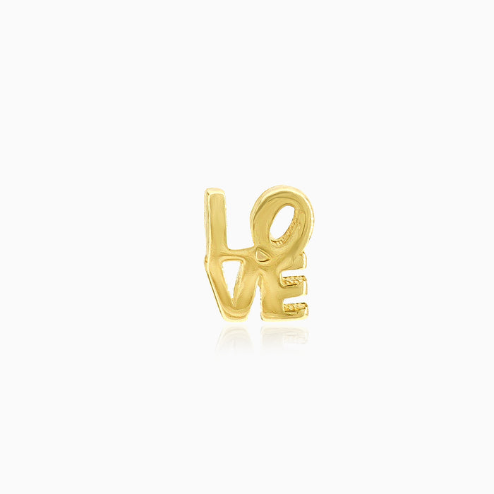 Elegant love design gold piercing