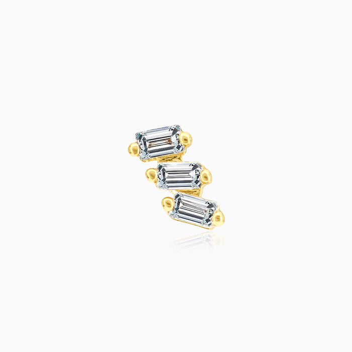 Elegantní dámský piercing ze žlutého zlata