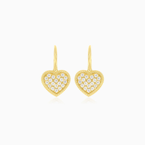 Heart shaped cubic zirconia earrings
