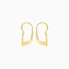 Golden circle sparkle earrings