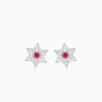 Chic flower design earrings