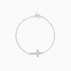 Cubic zirconia cross bracelet