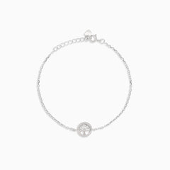 Bracelet en chaîne en argent avec arbre de vie