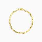 Elegant polished gold chain bracelet