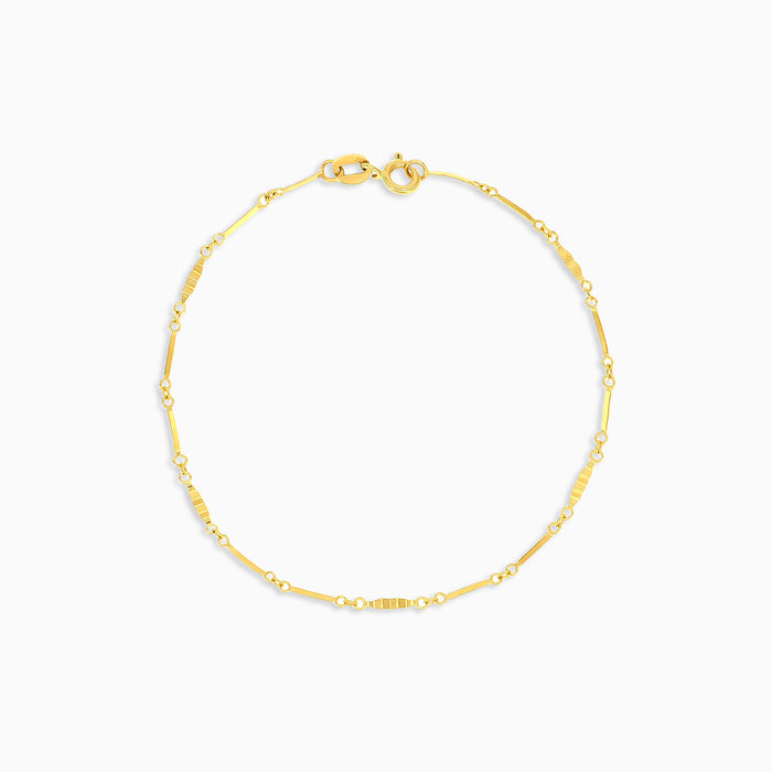 Minimalistický dámský zlatý náramek