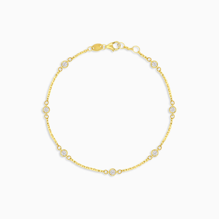 Pulsera femenina de circonia cúbica elegante