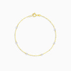 Chic two tone gold chain bracelet