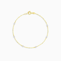 Schickes Armband aus Bicolor-Gold mit Kettendesign