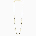 Yellow gold necklace with black onyx