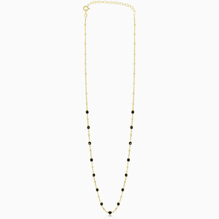Collar de oro amarillo con ónix negro