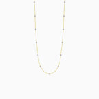 Mixed gold bead necklace