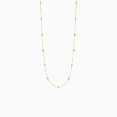 Mixed gold bead necklace