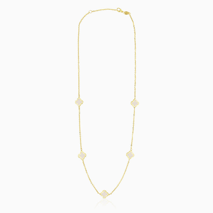 Collar chic trébol de oro